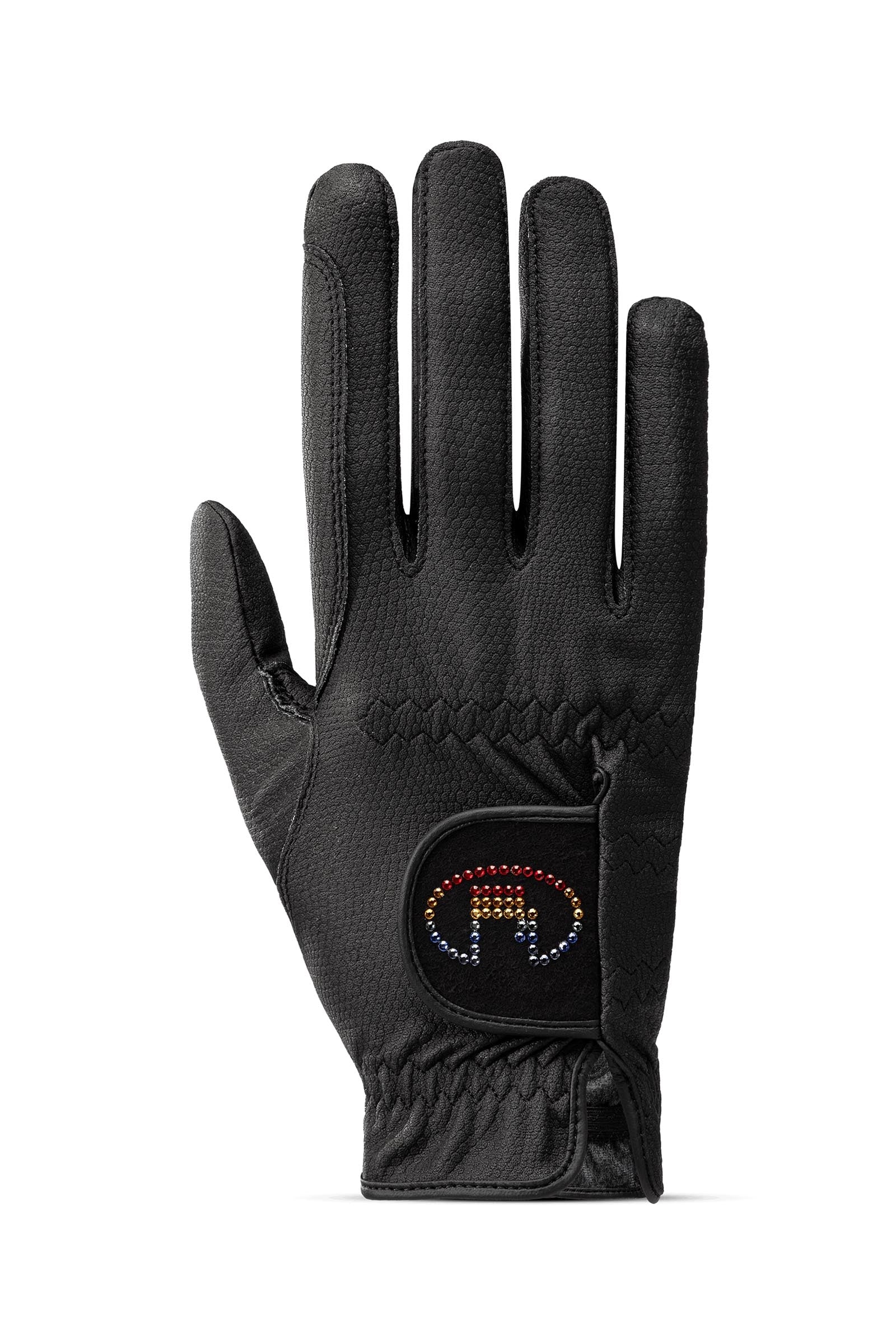 Marne Reithandschuhe Black/Rainbow 6,5 – horze