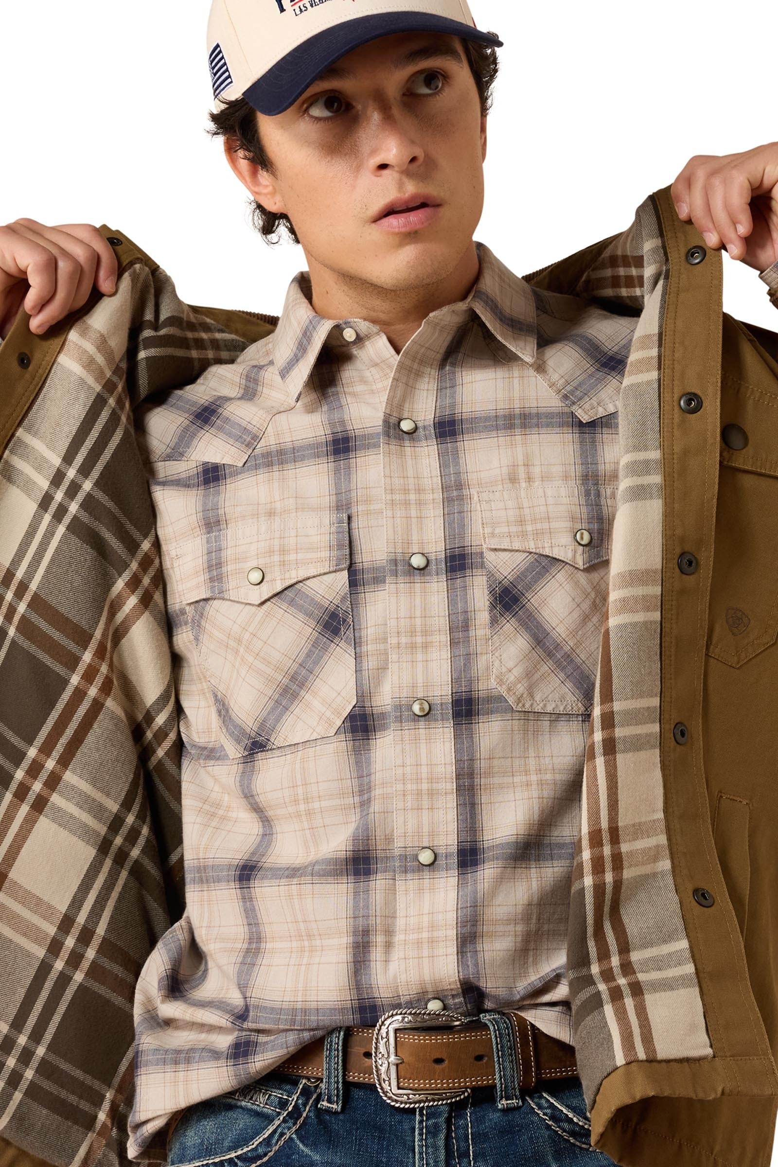 Ariat Mens Retro Canvas Shirt Jacket Mens Riding Clothing