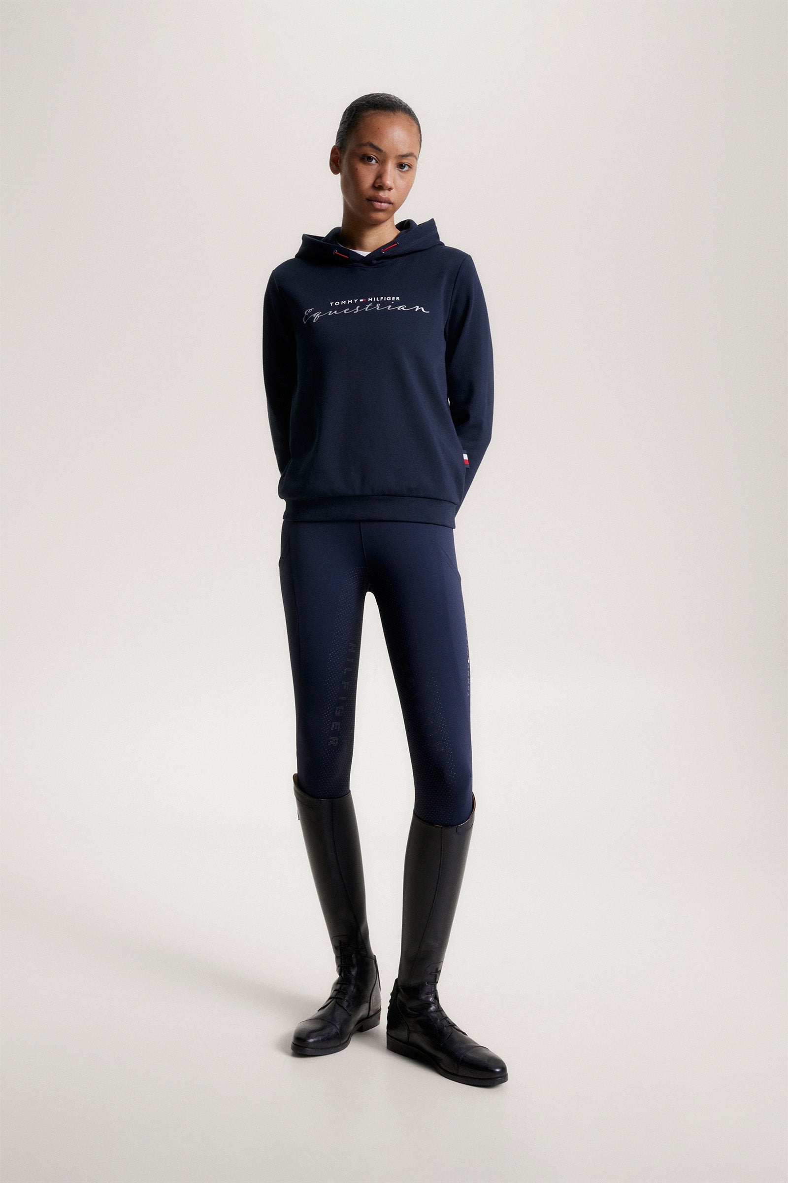 Tommy Hilfiger Equestrian Metallic Logo Women's Graphic Hoodie  Women’s Riding Clothing