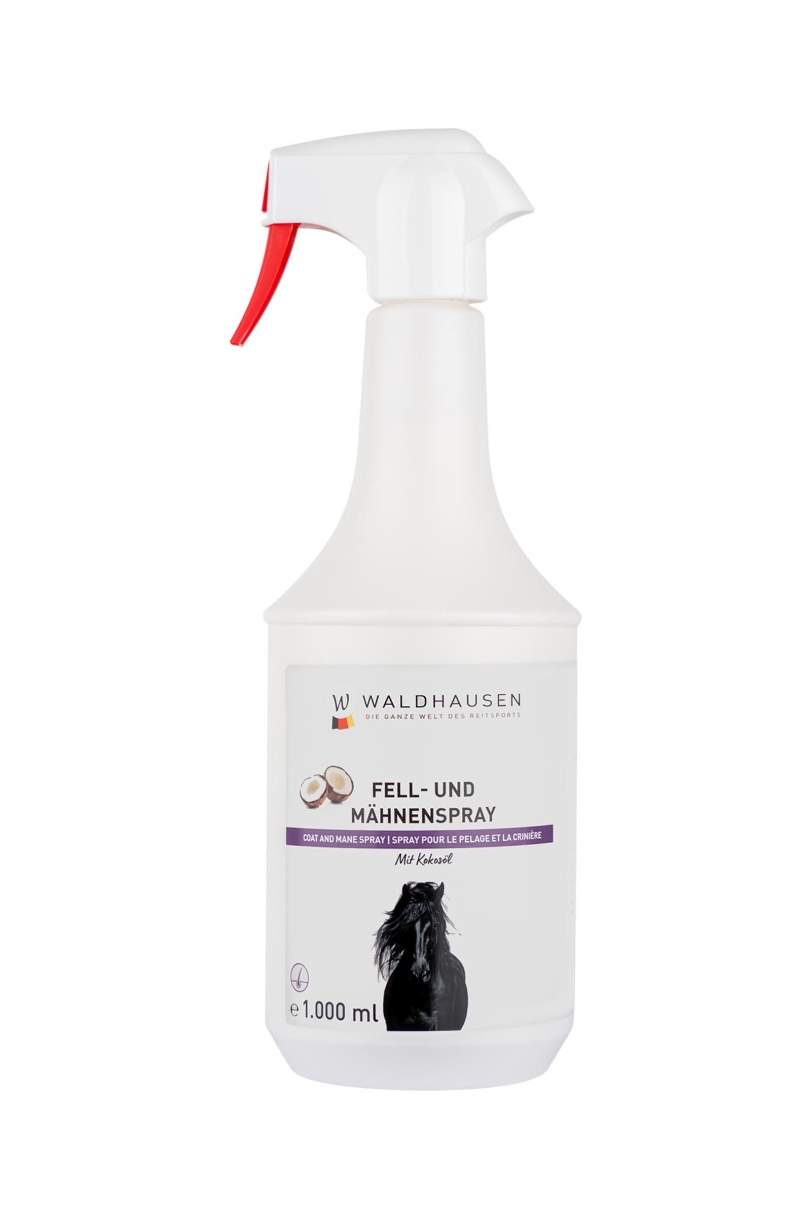 Waldhausen Fell & Mähnen Spray mit Kokosöl, 1 l Pflege
