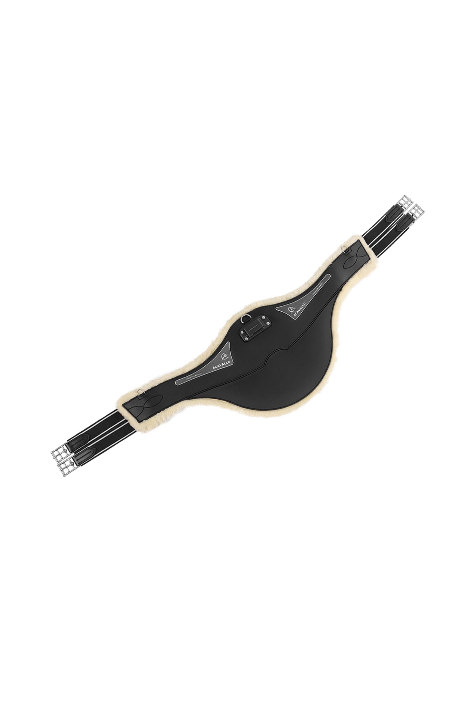 Acavallo Stud Guard Sattelgurt Classic Gel mit Kunstfell Sättel & Sattelgurte