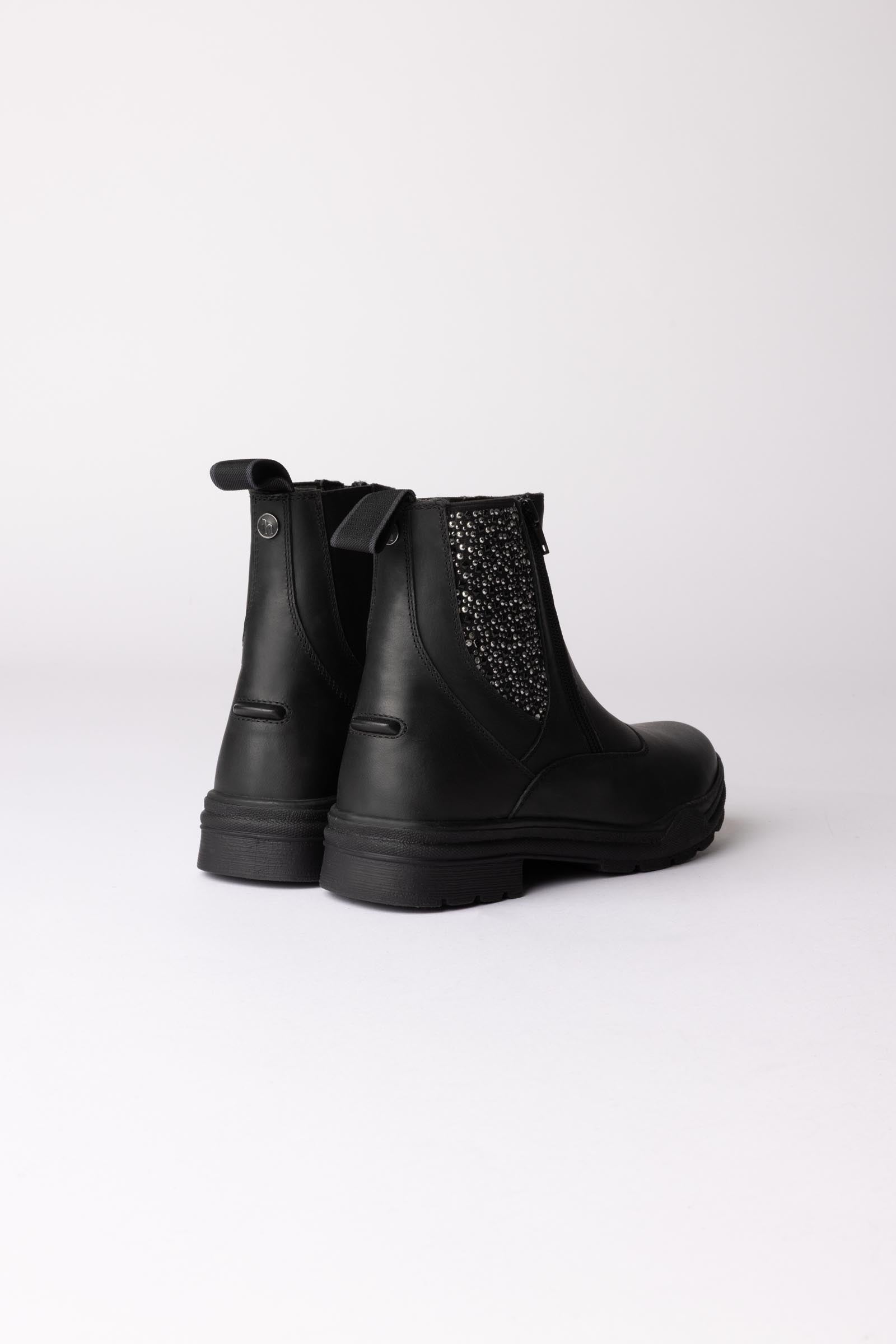 Horze Sporty Leather Jodhpur Boots With Crystal-Look Details Riding Boots & Riding Shoes