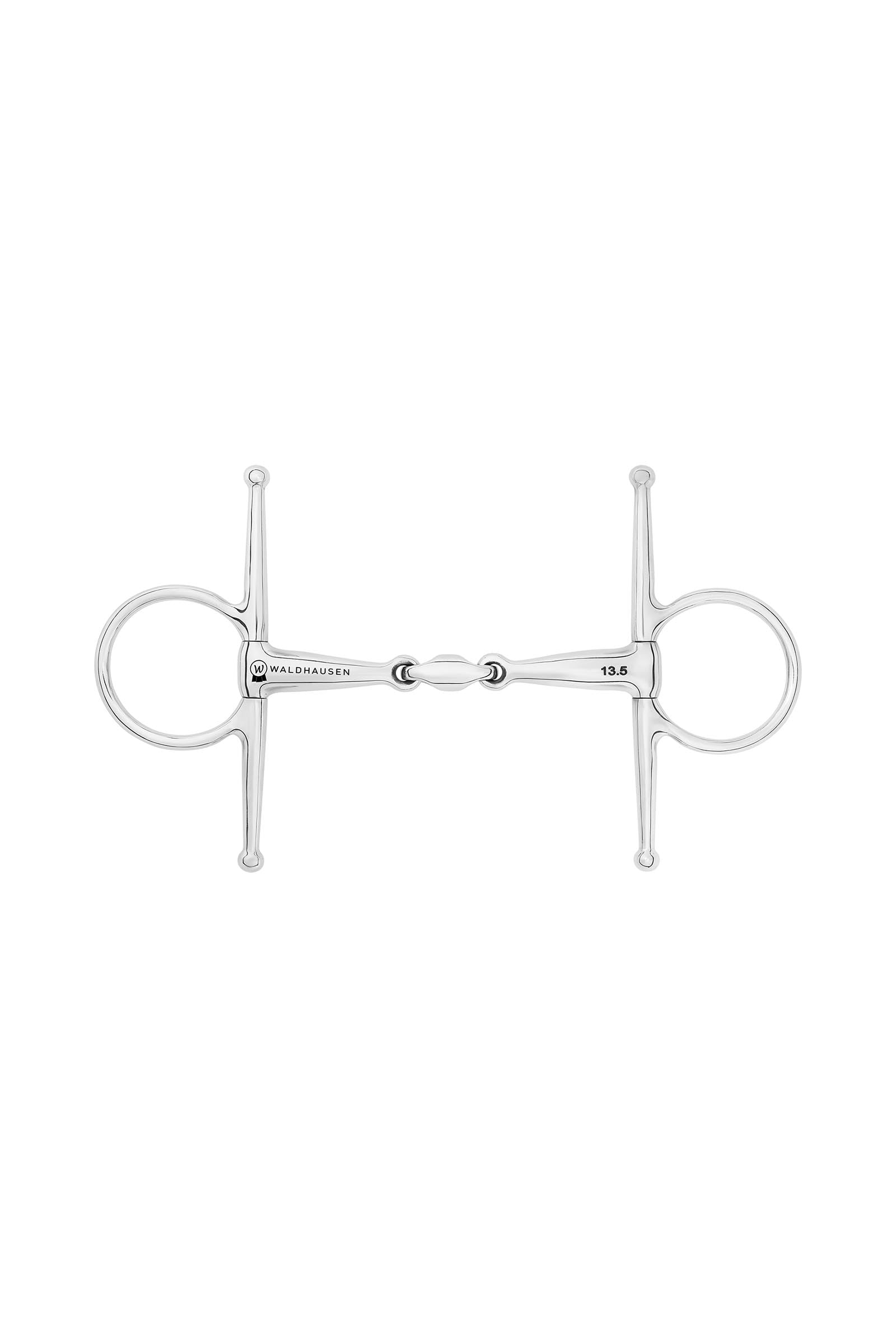 Waldhausen Full Cheek Bit, Double Jt., Stainless St., 16 mm Horse Bits