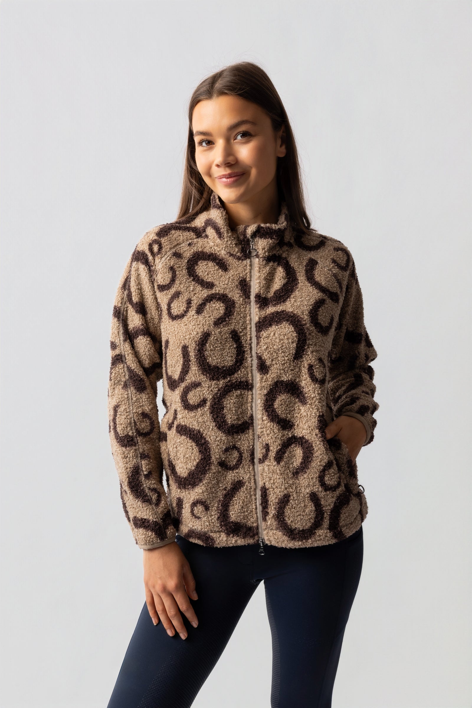 Horze Ariana Damen Teddyfleece Jacke Damen Reitbekleidung