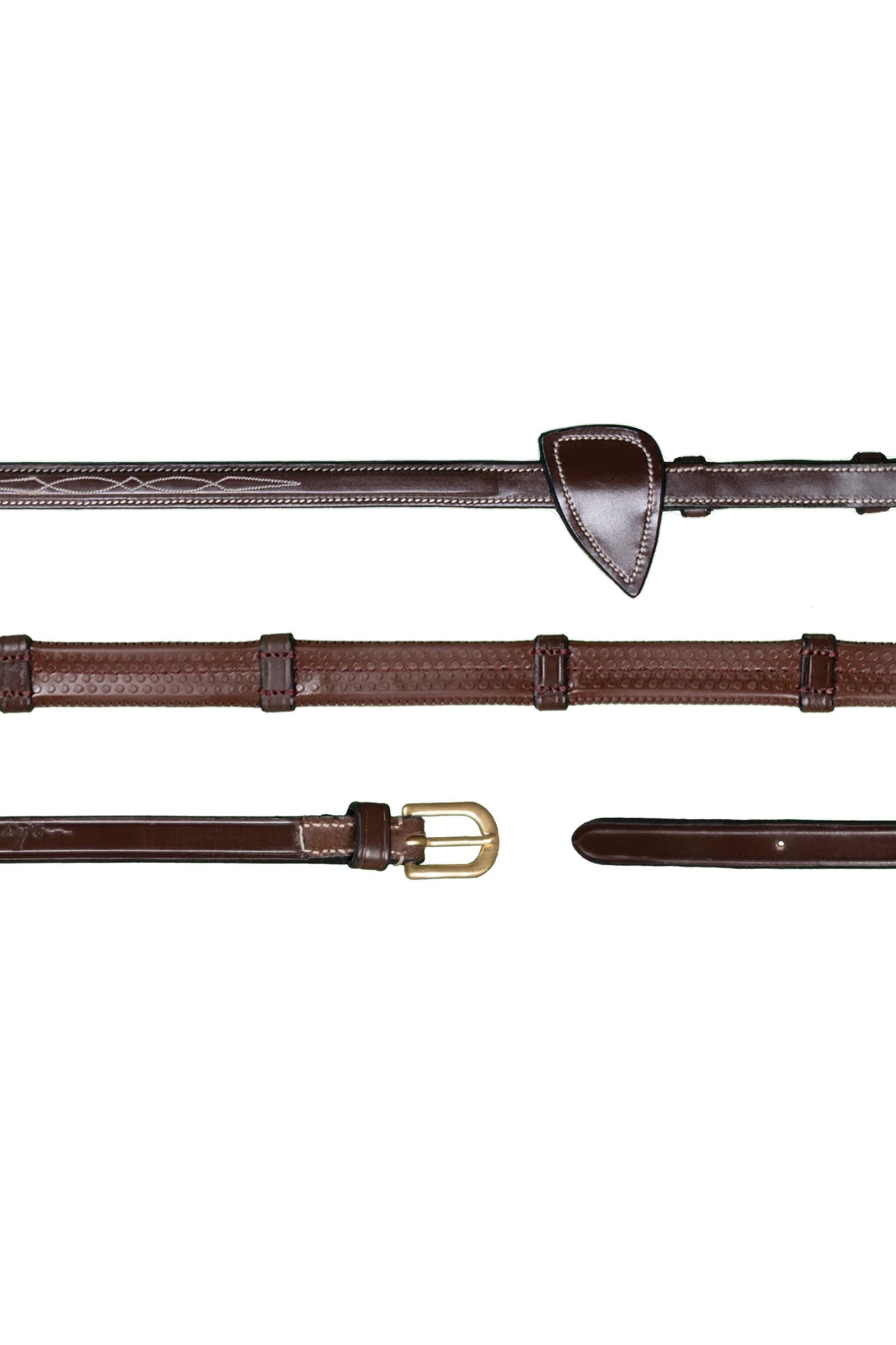 Dy'on D-Collection Gummizügel 13 mm mit 7 Lederstoppern Trensenzäume & Zügel