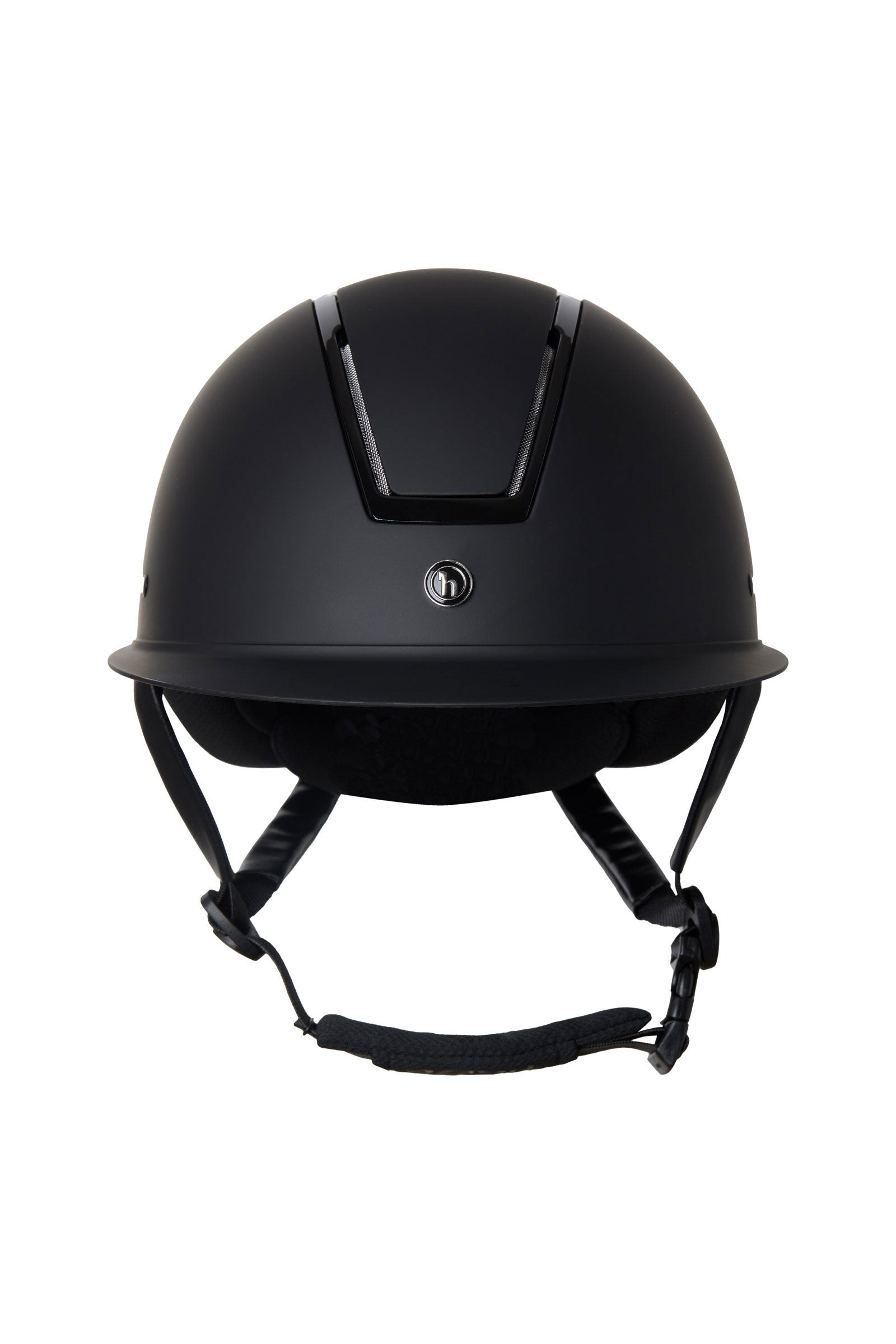 Horze Noir Riding Helmet II with Shiny Frame & Sun Visor Safety Equipment