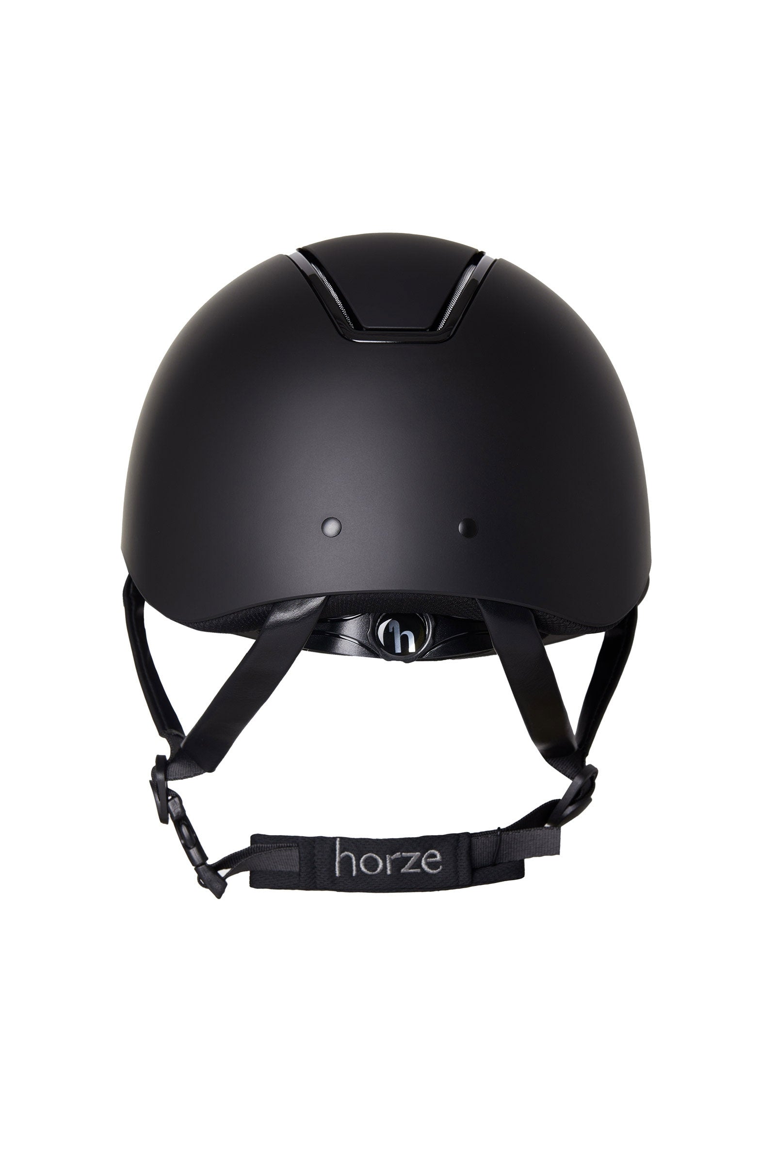 Horze Noir Riding Helmet II with Shiny Frame & Sun Visor Safety Equipment