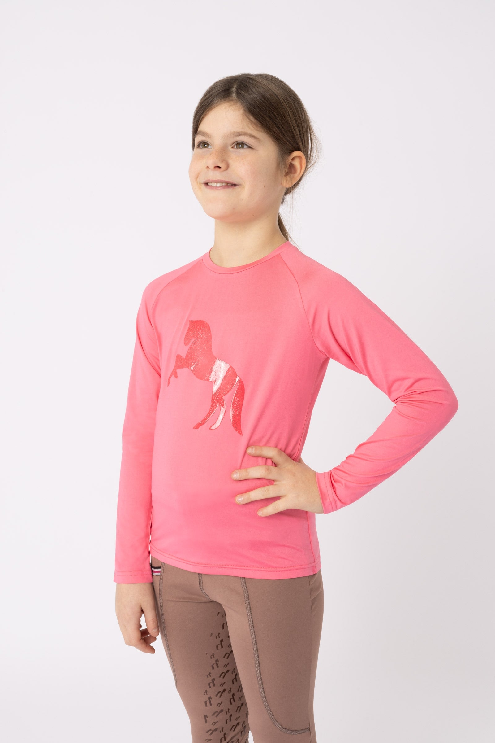 Horze Flora Kinder Langarm Funktionsshirt Kinder Reitbekleidung