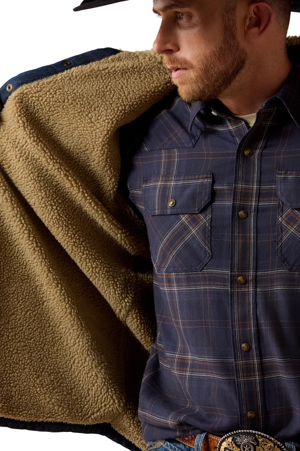 Ariat Men's Sherpa-Lined Shirt Jacket Mens Riding Clothing