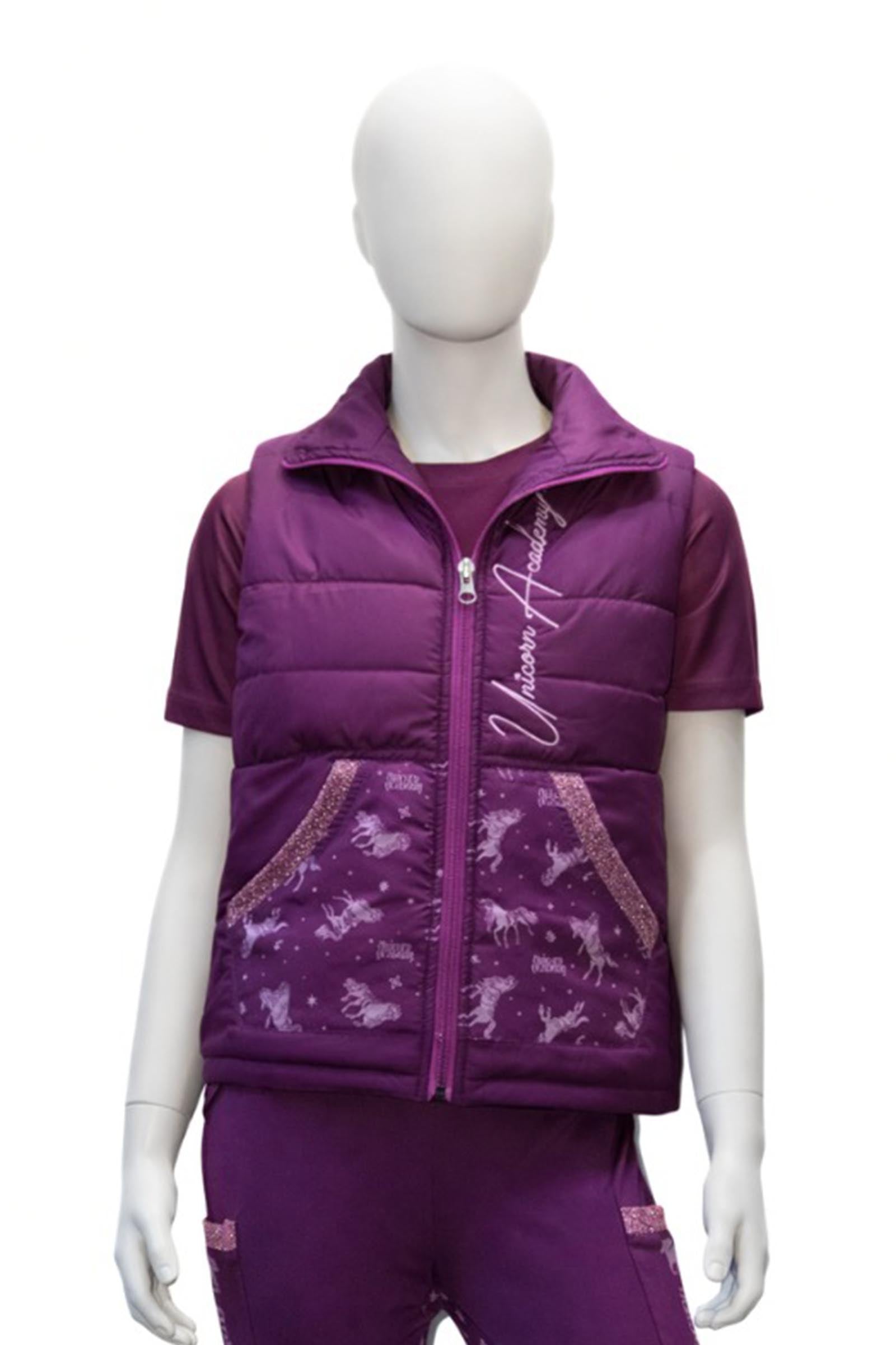 Kavalkade Unicorn Academy Kids´ Light Padded Vest mit Glitzer Kinder Reitbekleidung