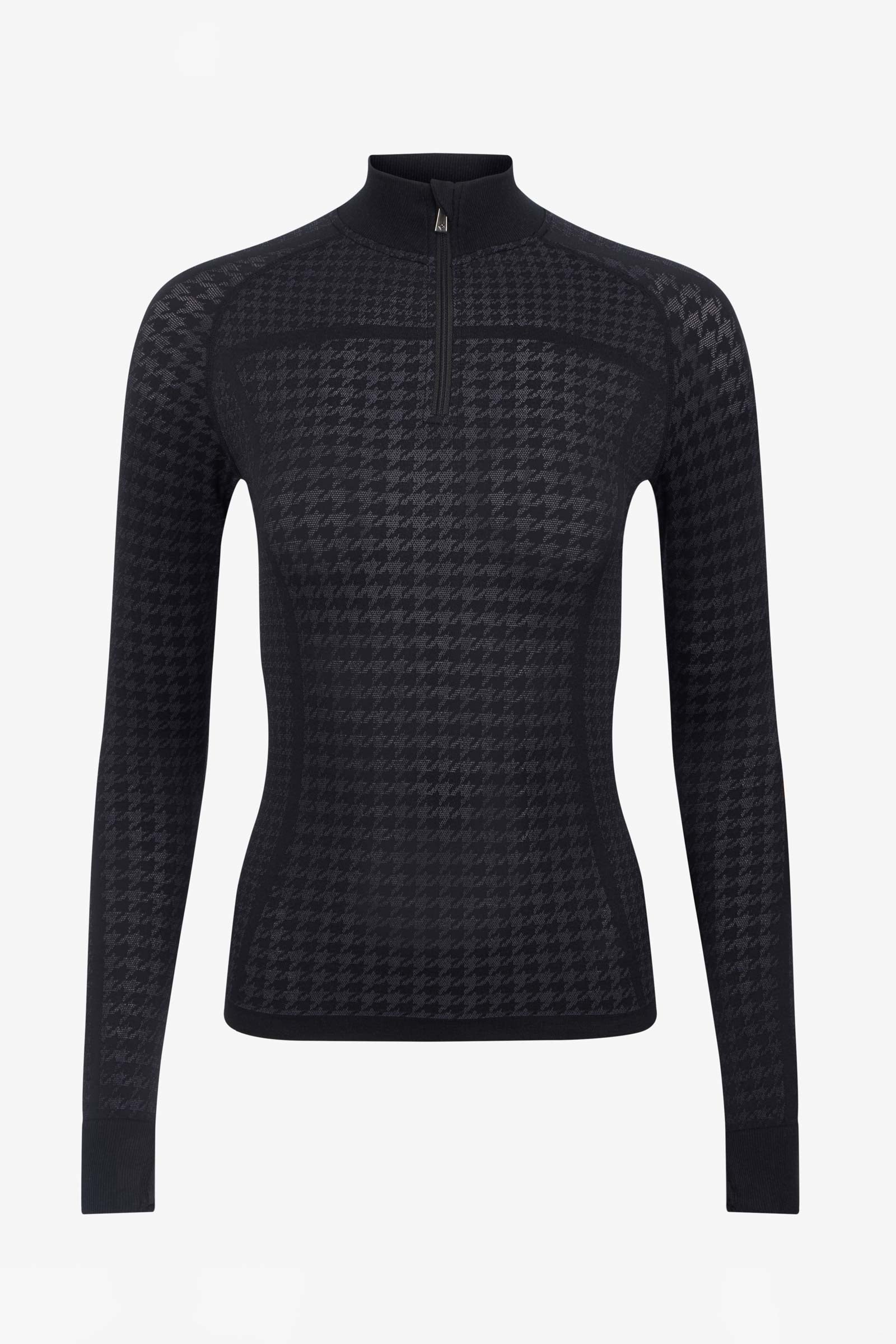 LeMieux Lemieux Aspen Houndstooth Top with Quarter Zip Damen Reitbekleidung