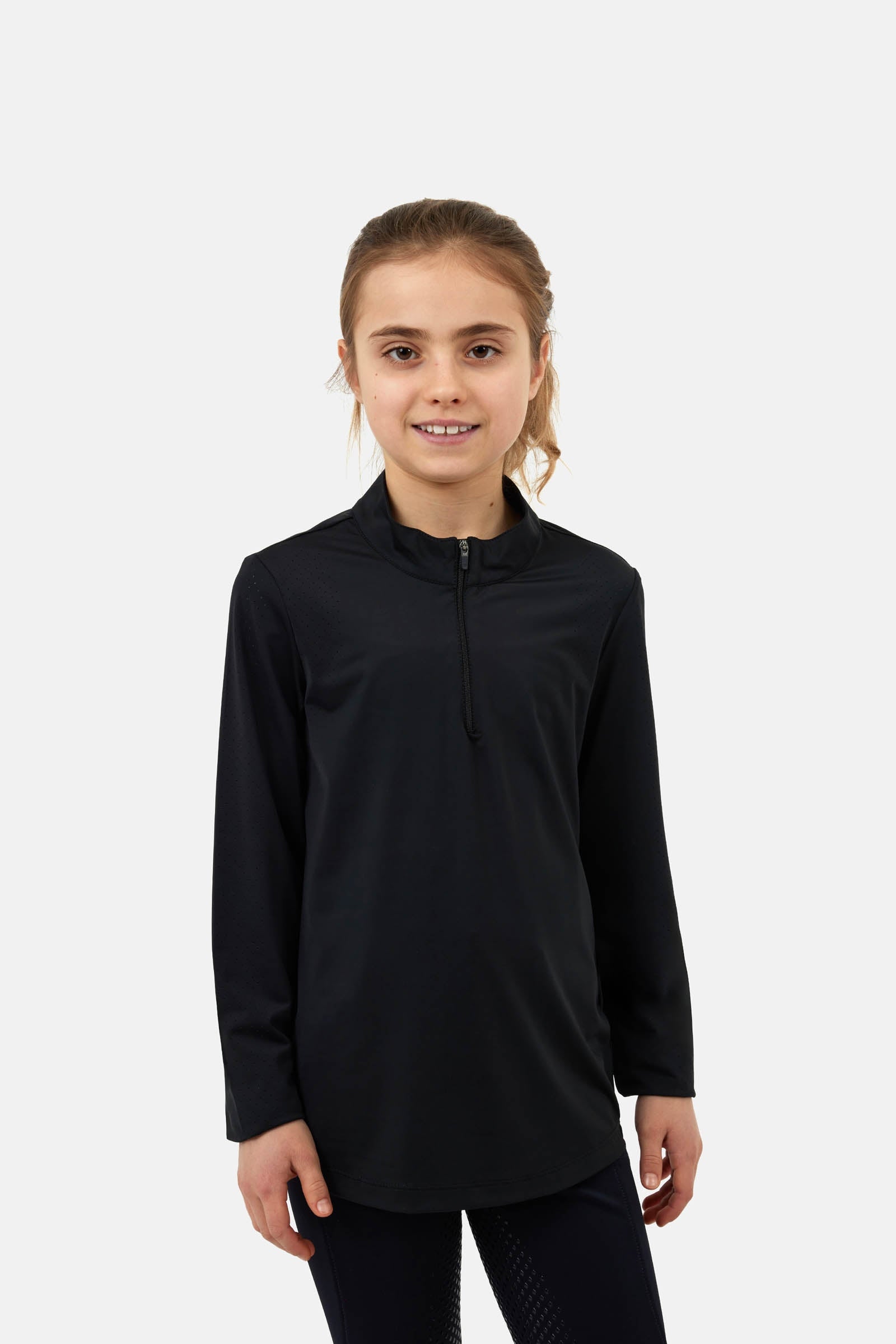 Horze Young Rider Emmie Langarm-Training Shirt mit kühlendem Effekt Kinder Reitbekleidung