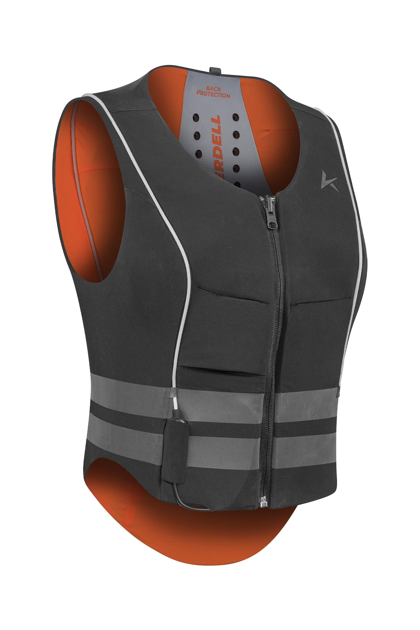 Komperdell FlexFit High Visibility Ballistic Weste mit Rückenprotektor, wendbar Reithelme & Sicherheitswesten