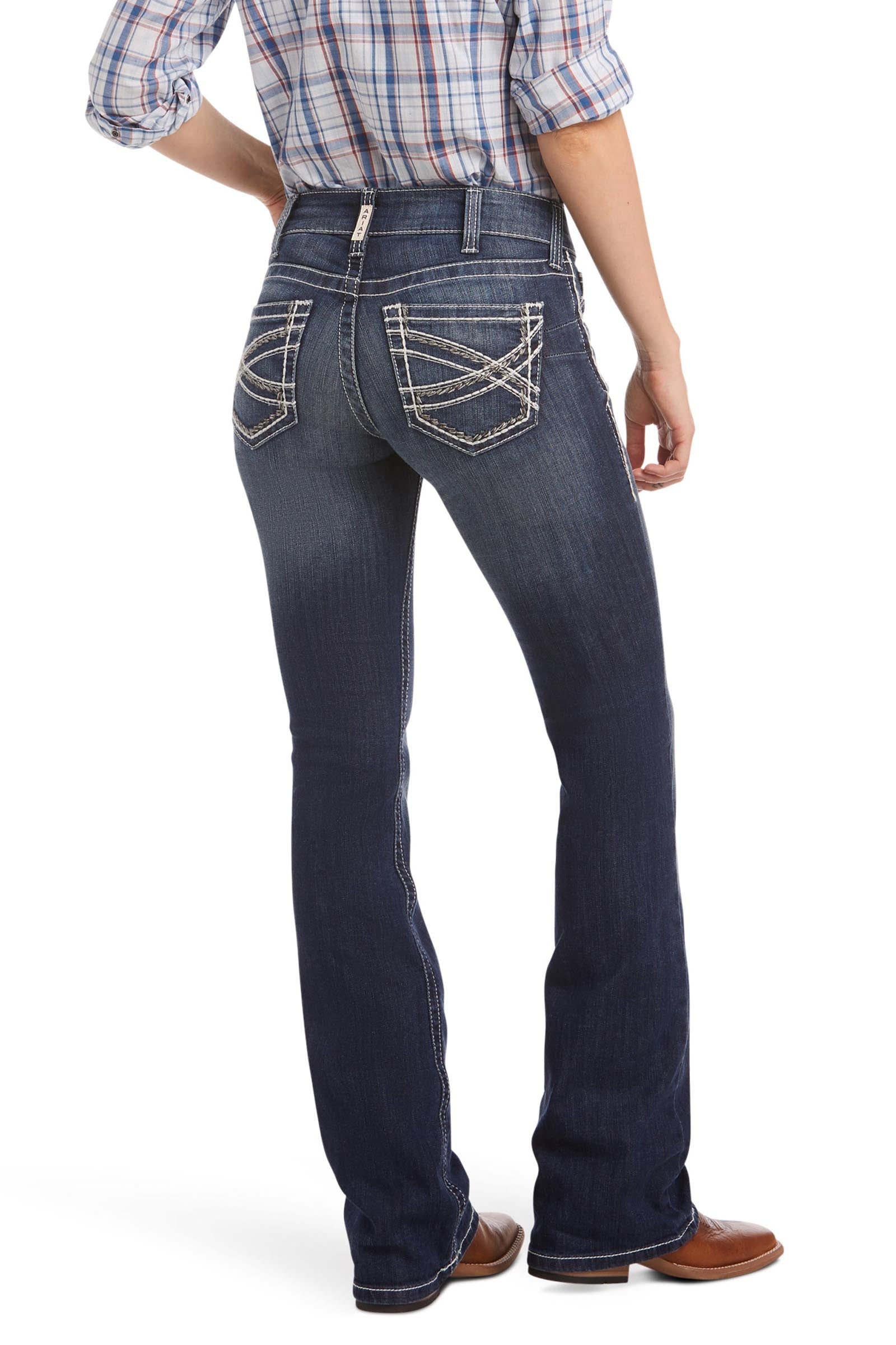 Ariat Damen R.E.A.L. Mid Rise Stretch Entwined Bootcut Jeans Womens Breeches