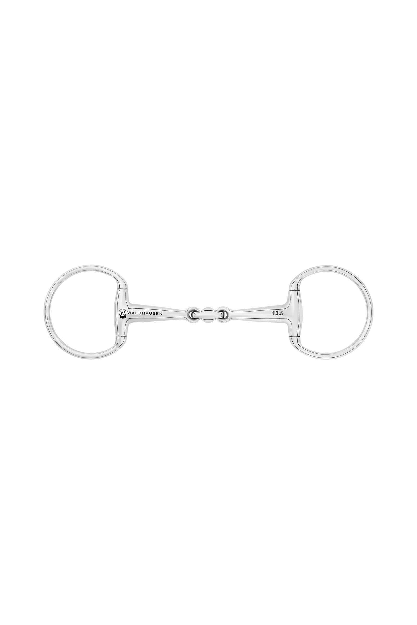 Waldhausen Eggbuttbit, Double Jt., Stainless St., 14 mm Horse Bits