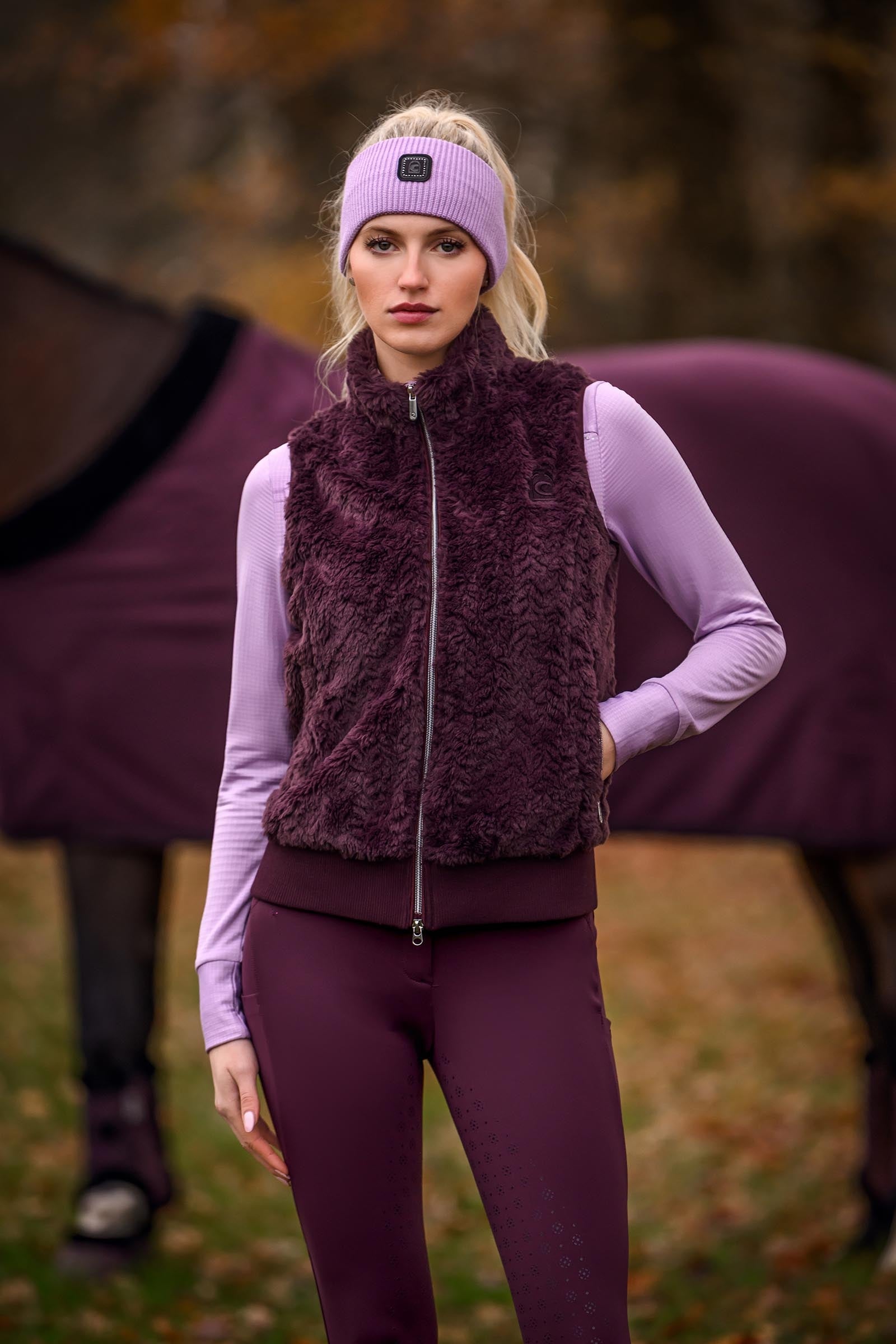 Cavallo CAVALDIYA Women Mink Fleece Vest Women’s Riding Clothing