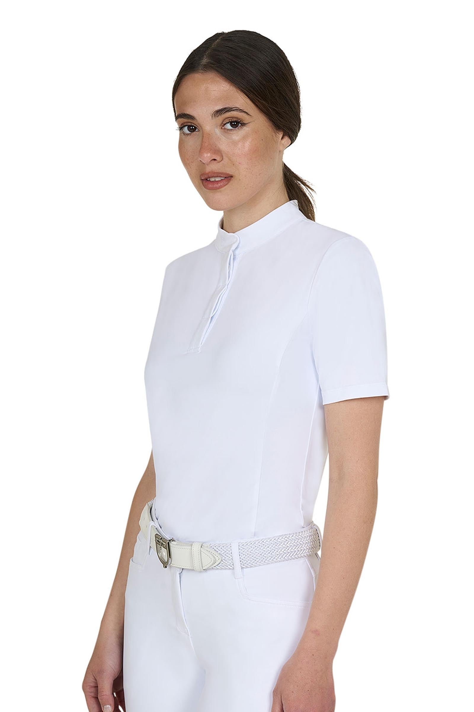 Equestro SS2026 Women's Basic Competition Polo Shirt SS Buttons Damen Reitbekleidung