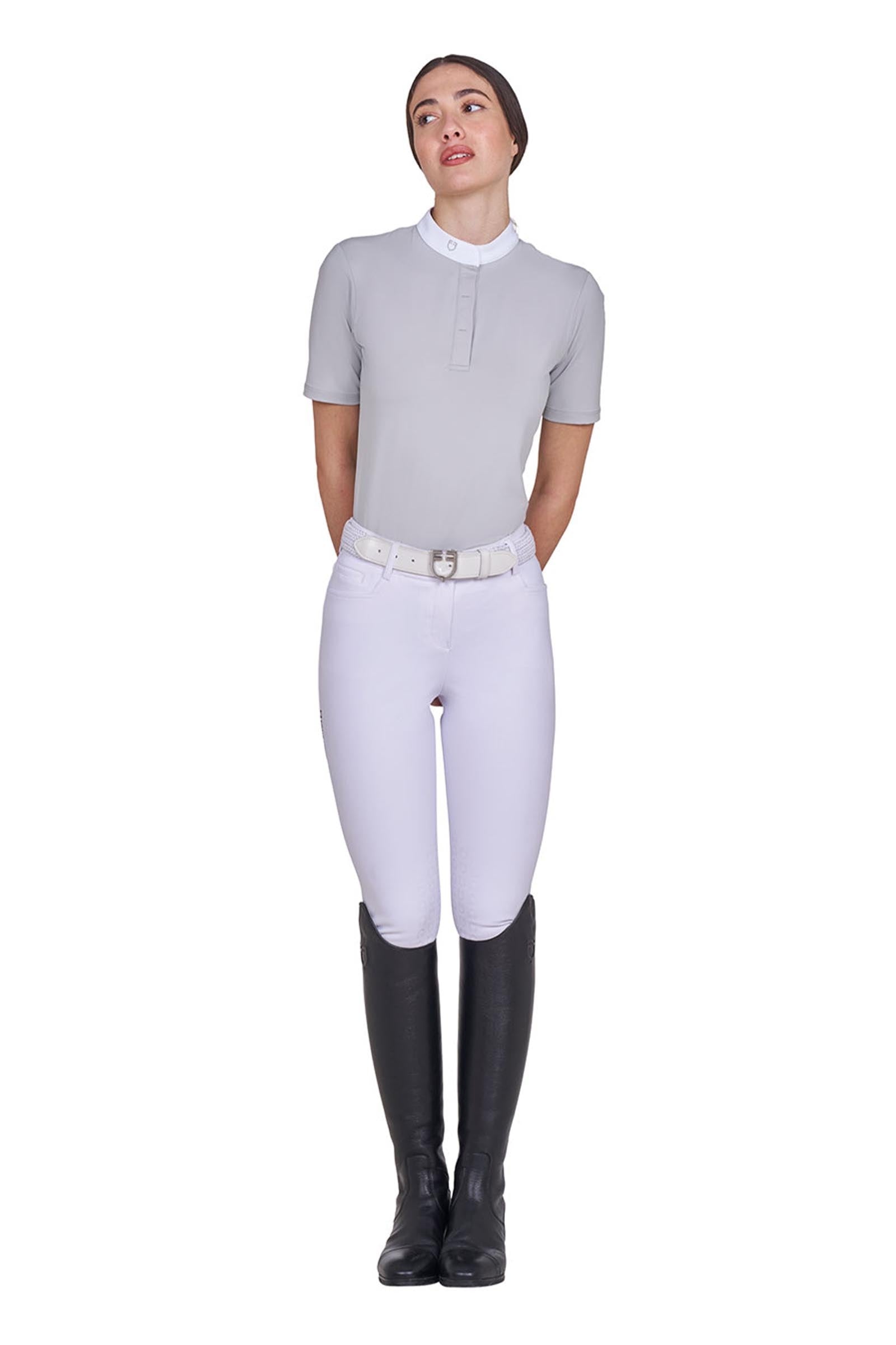 Equestro SS2026 Women's Basic Competition Polo Shirt SS Buttons Women’s Riding Clothing