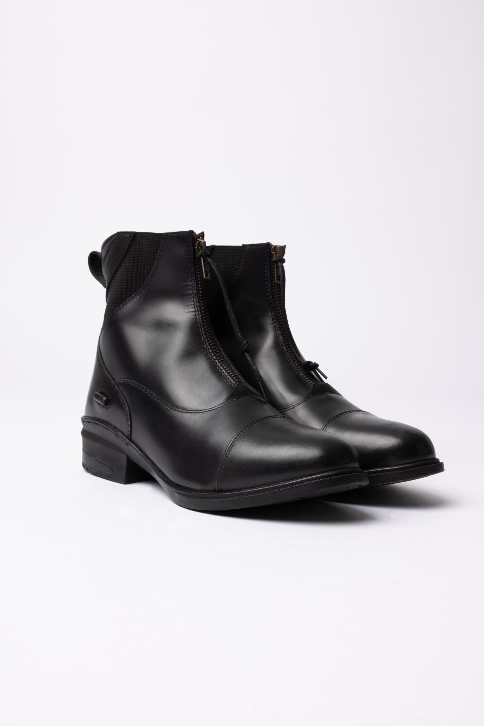 Horze Oldenburg Leder Jodhpurstiefeletten mit Frontreißverschluss Reitstiefel & Reitschuhe