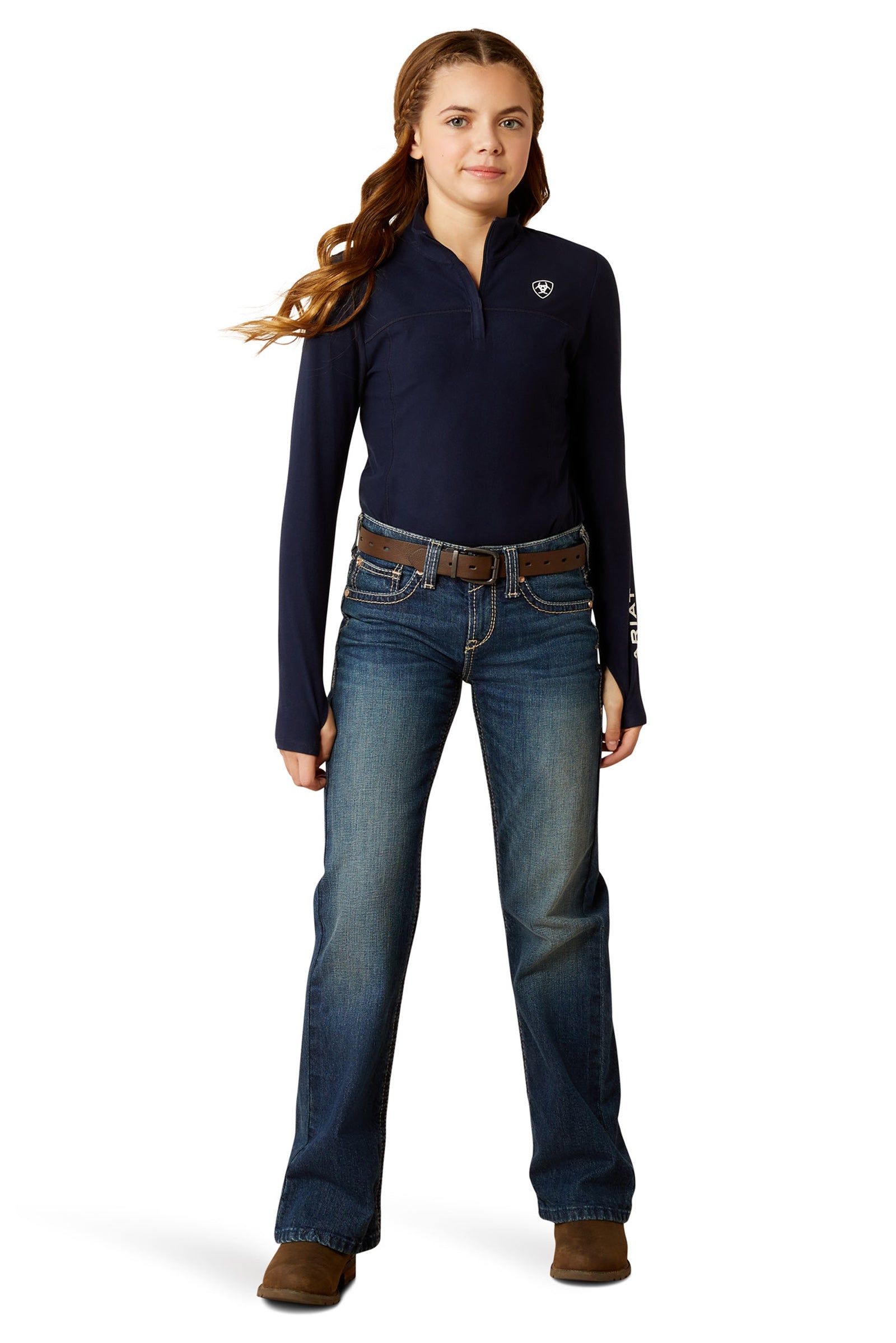 Ariat Lowell 3.0 Kid´s 1/4 Zip Baselayer Shirt Kids Apparel