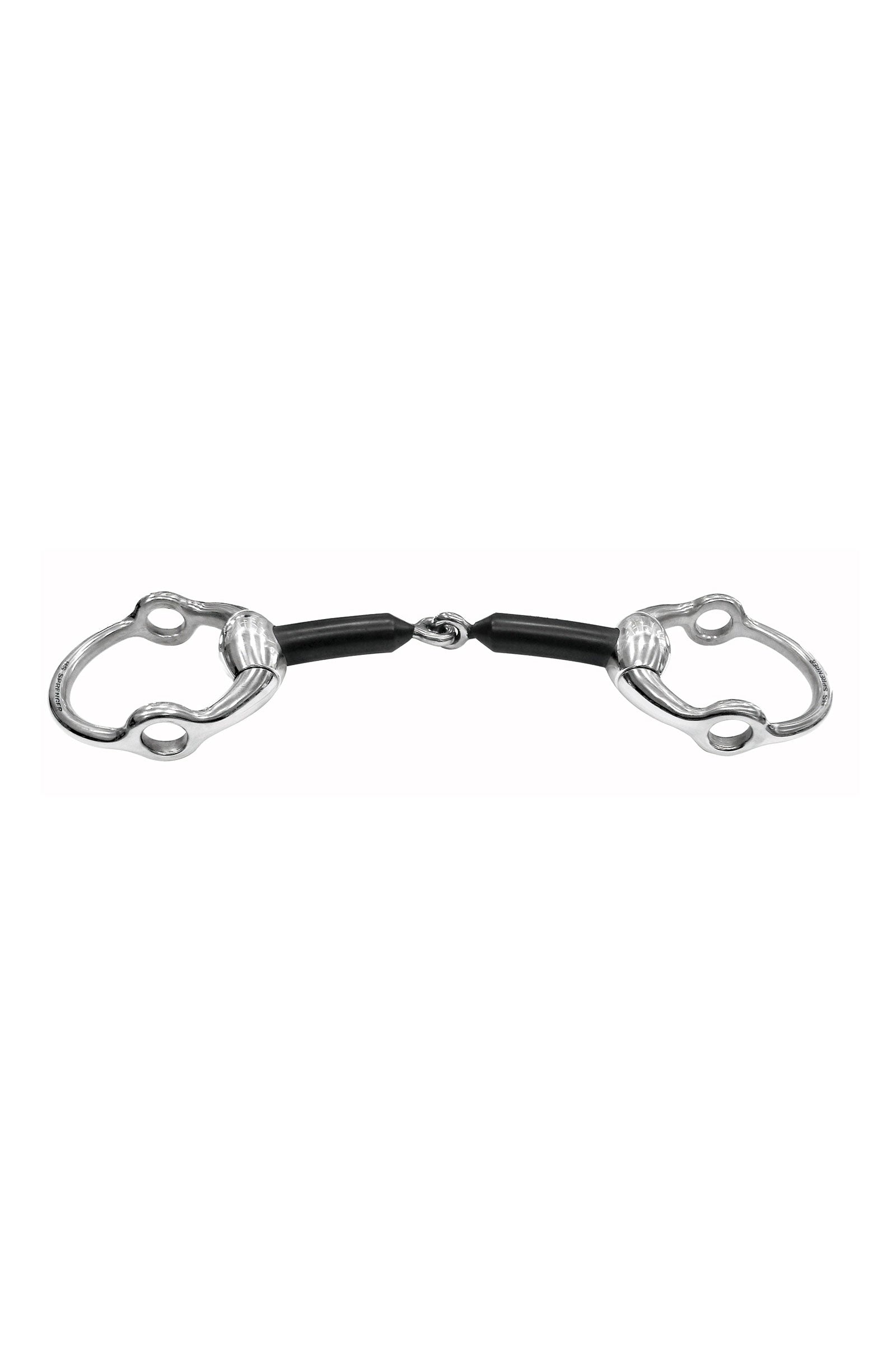 Sprenger Olivenkopf Gaggebiss Hardcarbon, einfach gebrochen, 16 mm, Edelstahl Gebisse