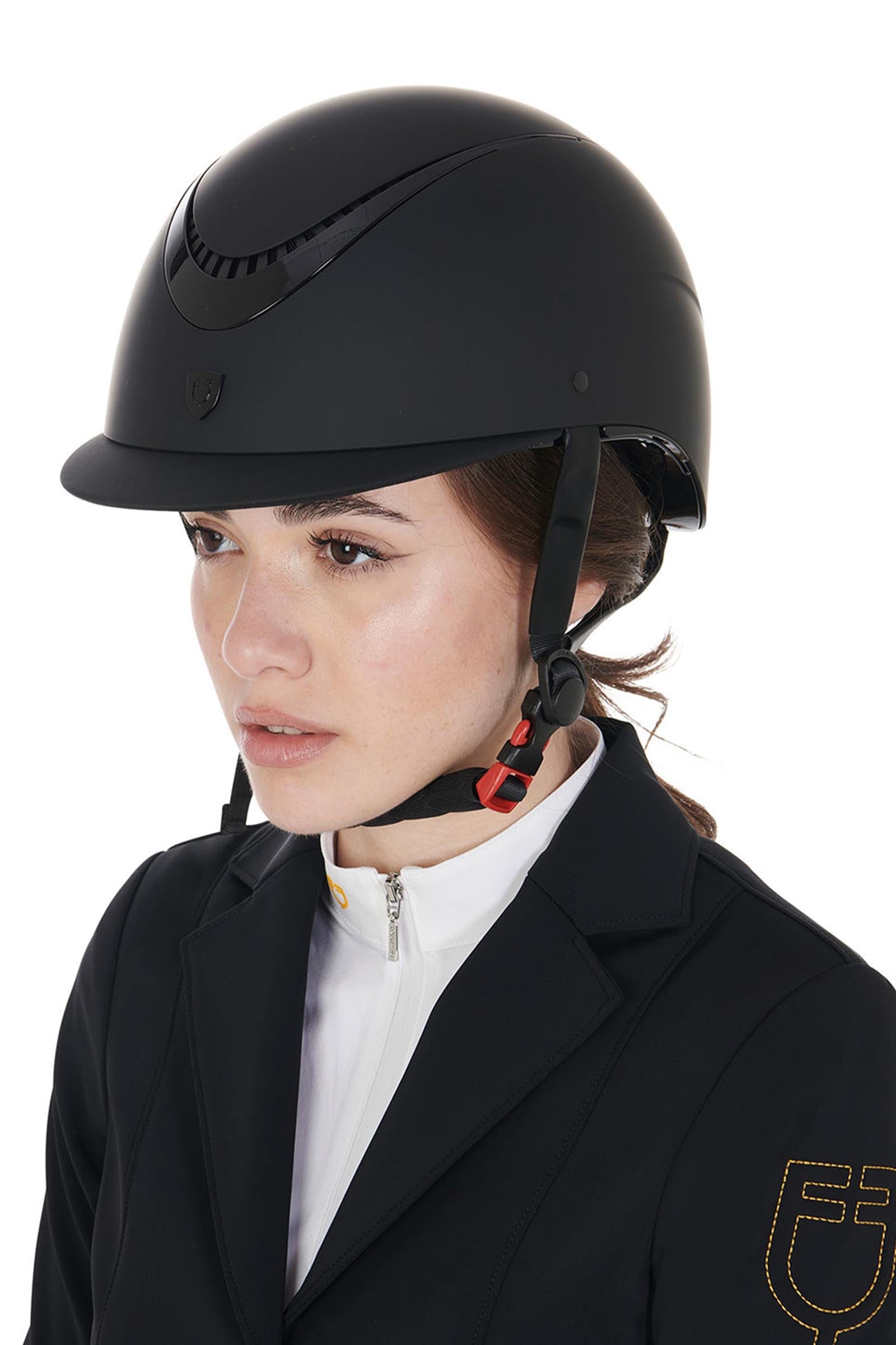 Equestro Unisex Helmet With Shiny Frame Homologation En 1384-2023 Safety Equipment