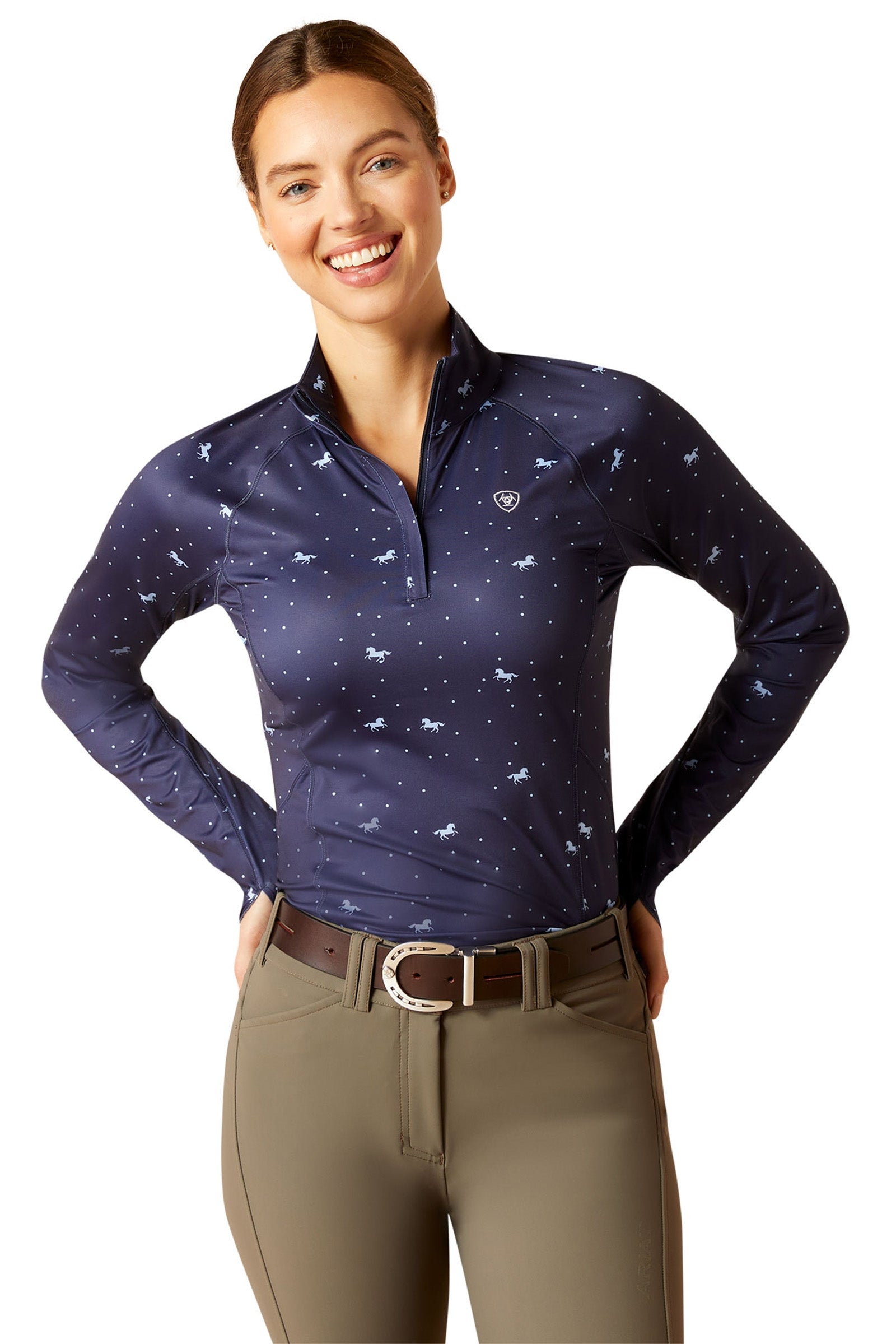 Ariat Lowell 2.0 Damen 1/4 Zip Longsleeve Shirt Damen Reitbekleidung