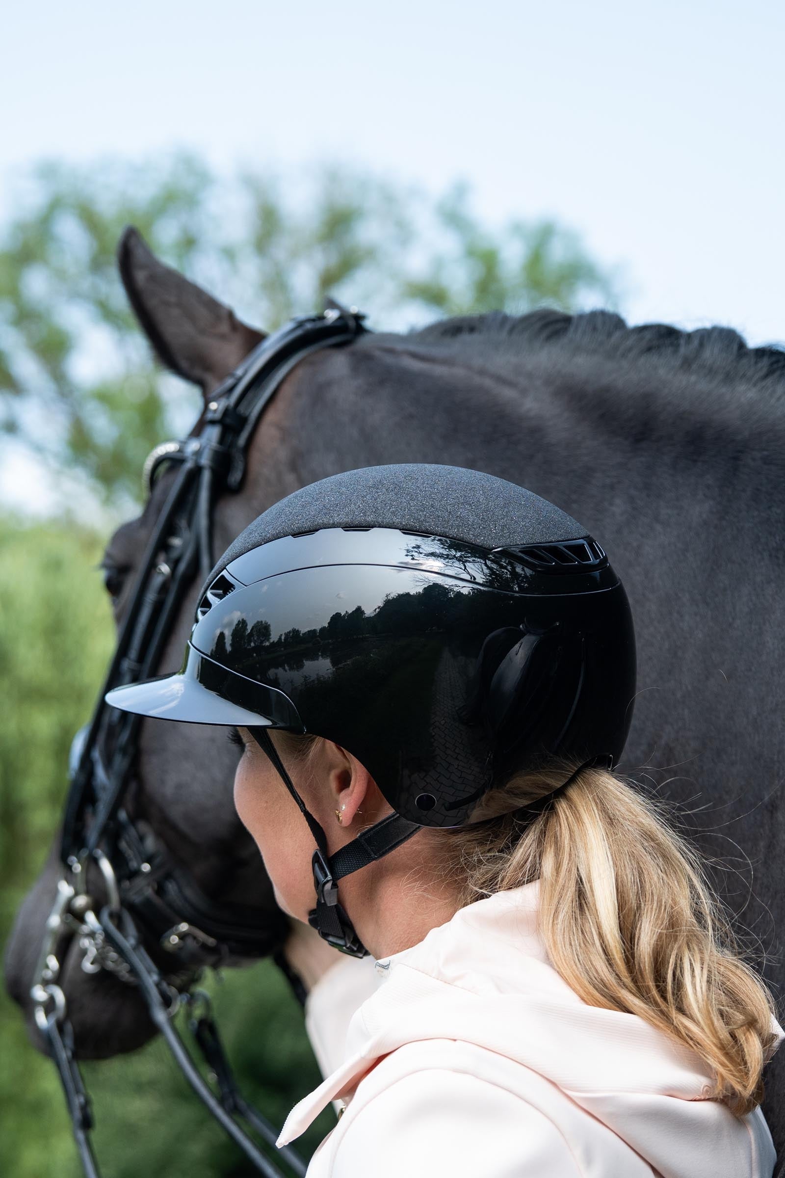 Abus Airluxe Supreme Glam Shiny Long Visor Helmet Safety Equipment