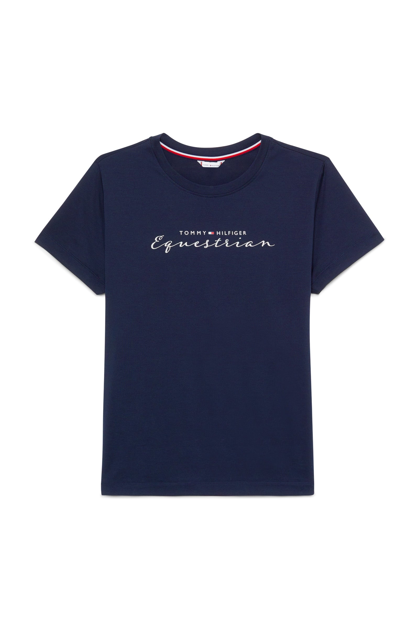 Tommy Hilfiger Equestrian Brooklyn Kurzarm-T-Shirt mit Motiv Damen Reitbekleidung