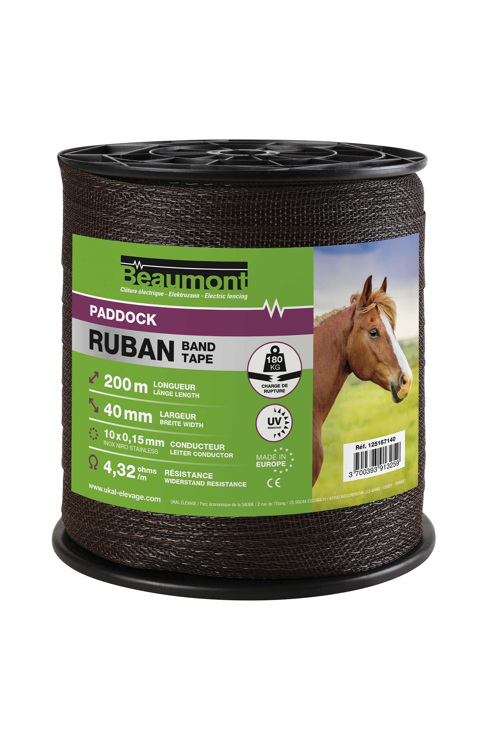 Beaumont Paddock 40 mm Tape, 200 m Fencing Supplies