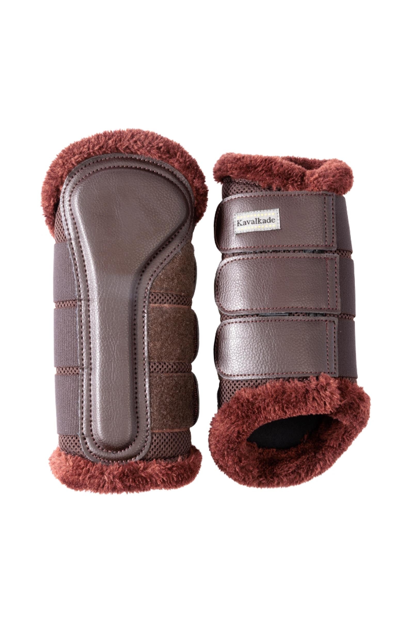 Kavalkade Anatomic Mesh Gamaschen mit Kunstfell Leg Protection & Hoof Protection for Horses