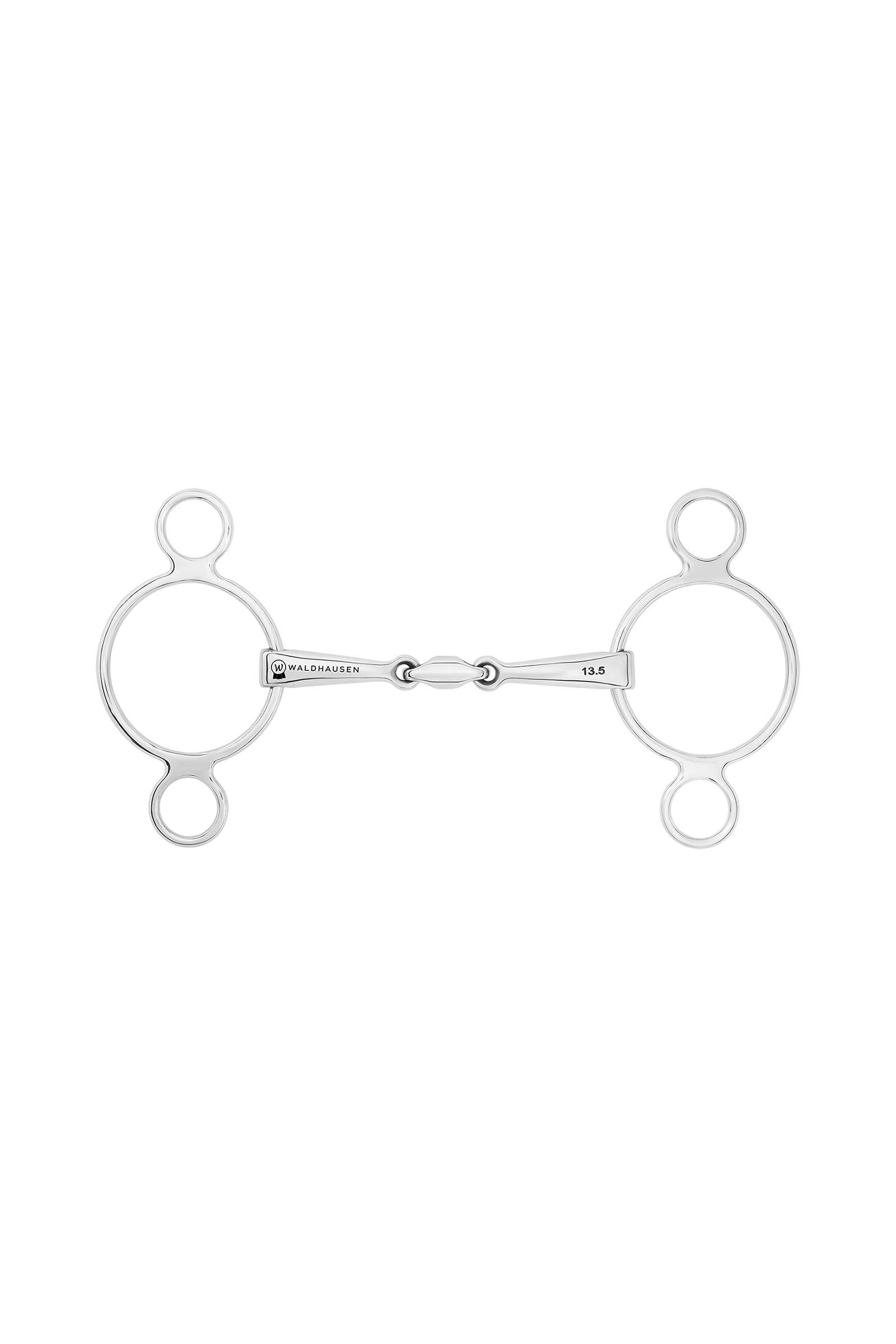 Waldhausen 3-ring Bit, Double Jt., Stainless St., 14 mm Horse Bits