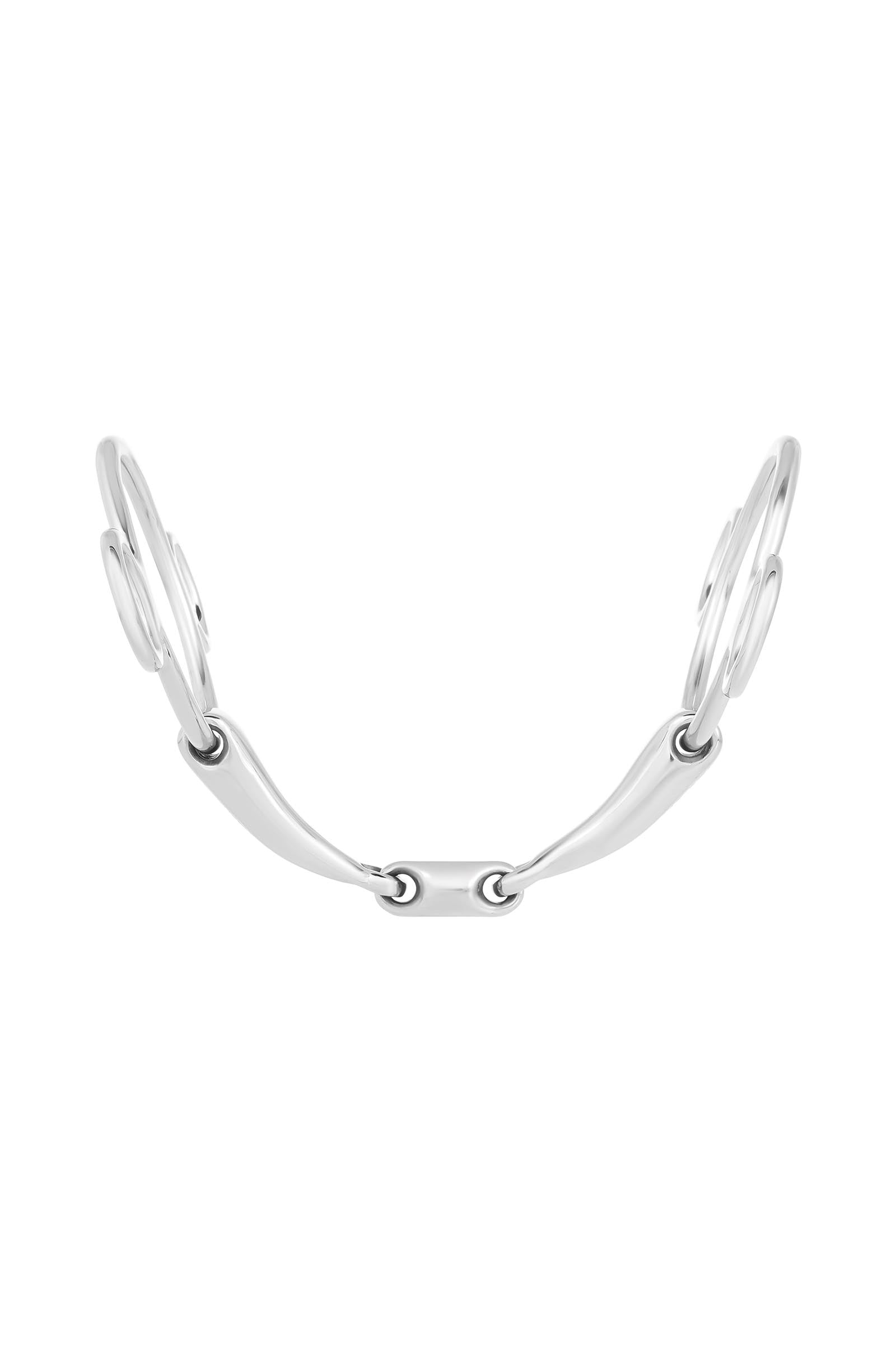 Waldhausen 3-ring Bit, Double Jt., Stainless St., 14 mm Horse Bits