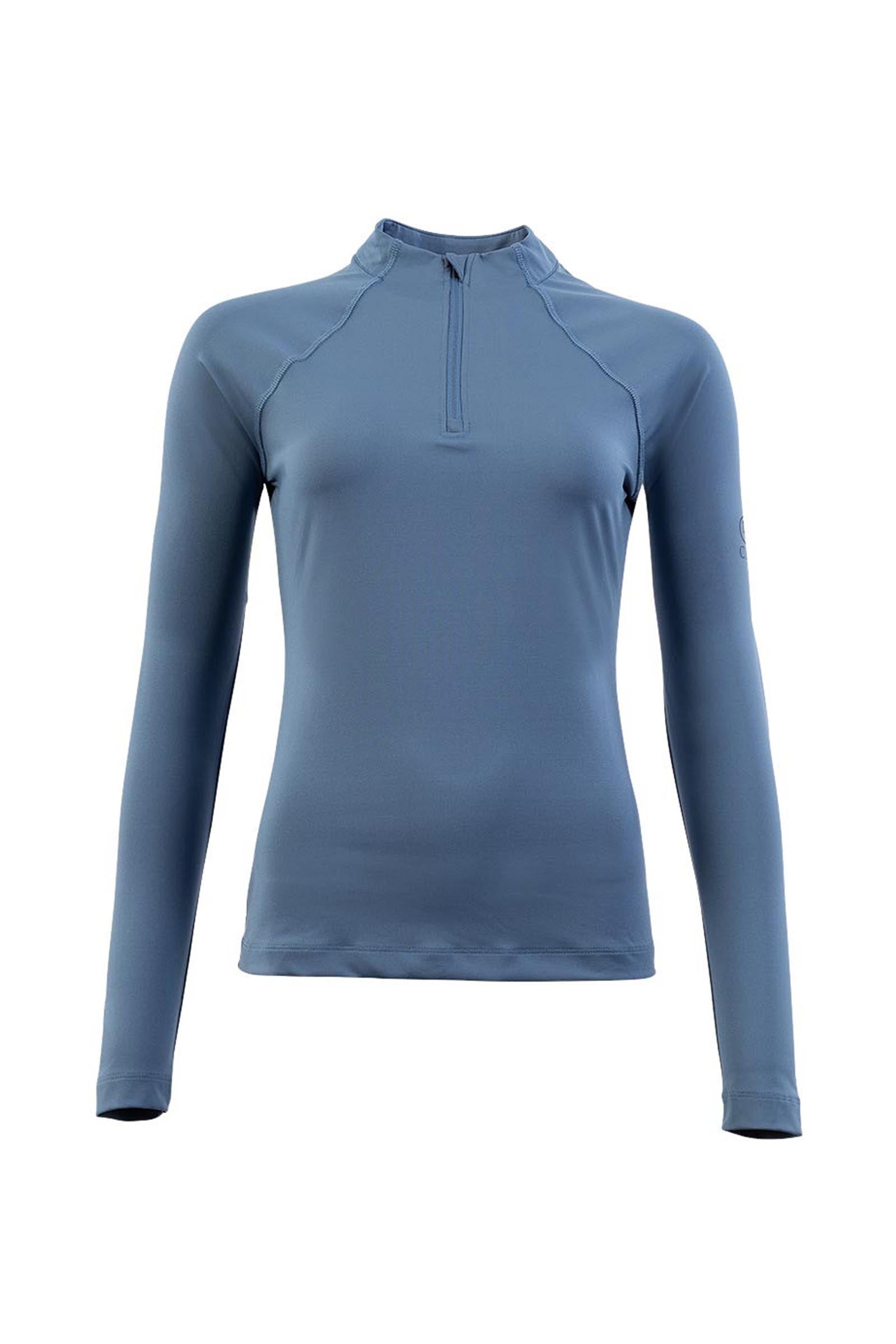 BR CLX Damen Langarm Zip Up Shirt Damen Reitbekleidung