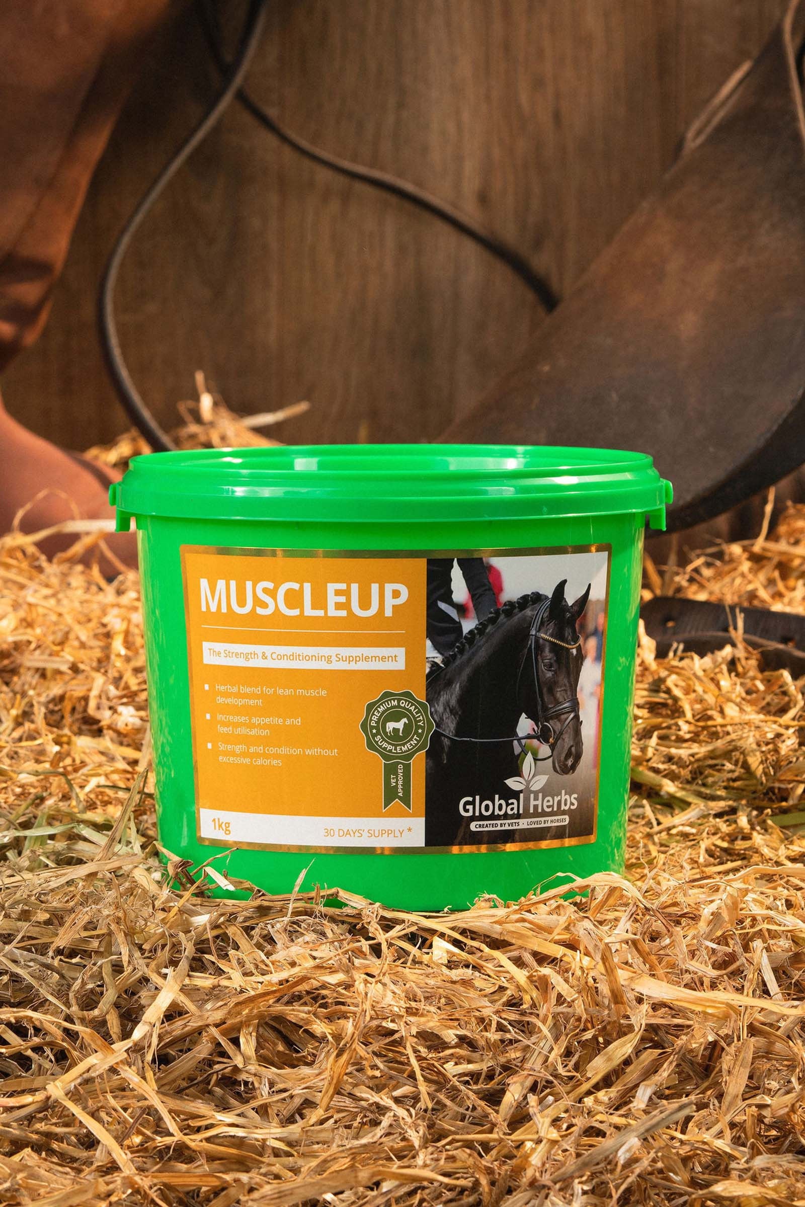 Global Herbs Muscle Up, Muscles, 1kg Horse Feed & Nutrition