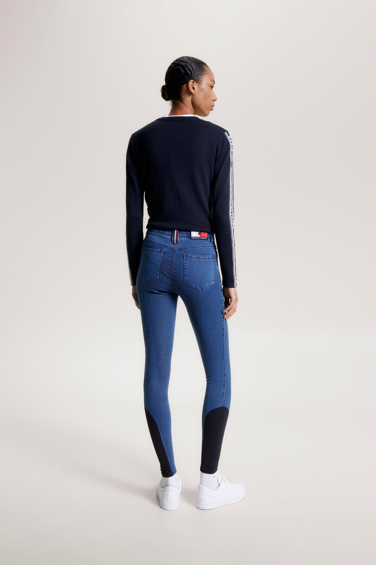 Tommy Hilfiger Equestrian Queens Denim Vollbesatz Reithose Womens Breeches
